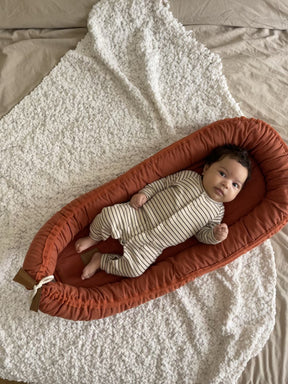 Linen Baby Nest - Terracotta Linen