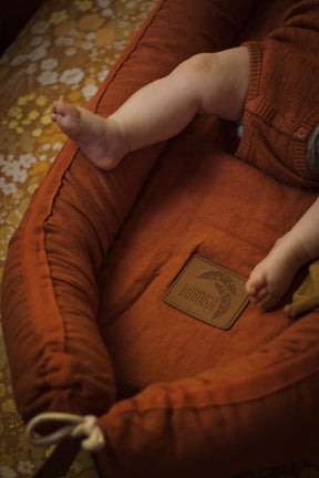 Linen Baby Nest - Terracotta Linen