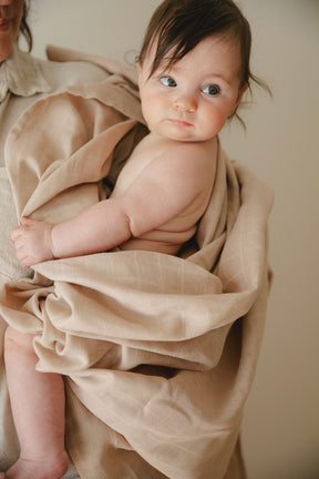 Organic Muslin Wrap - Latte