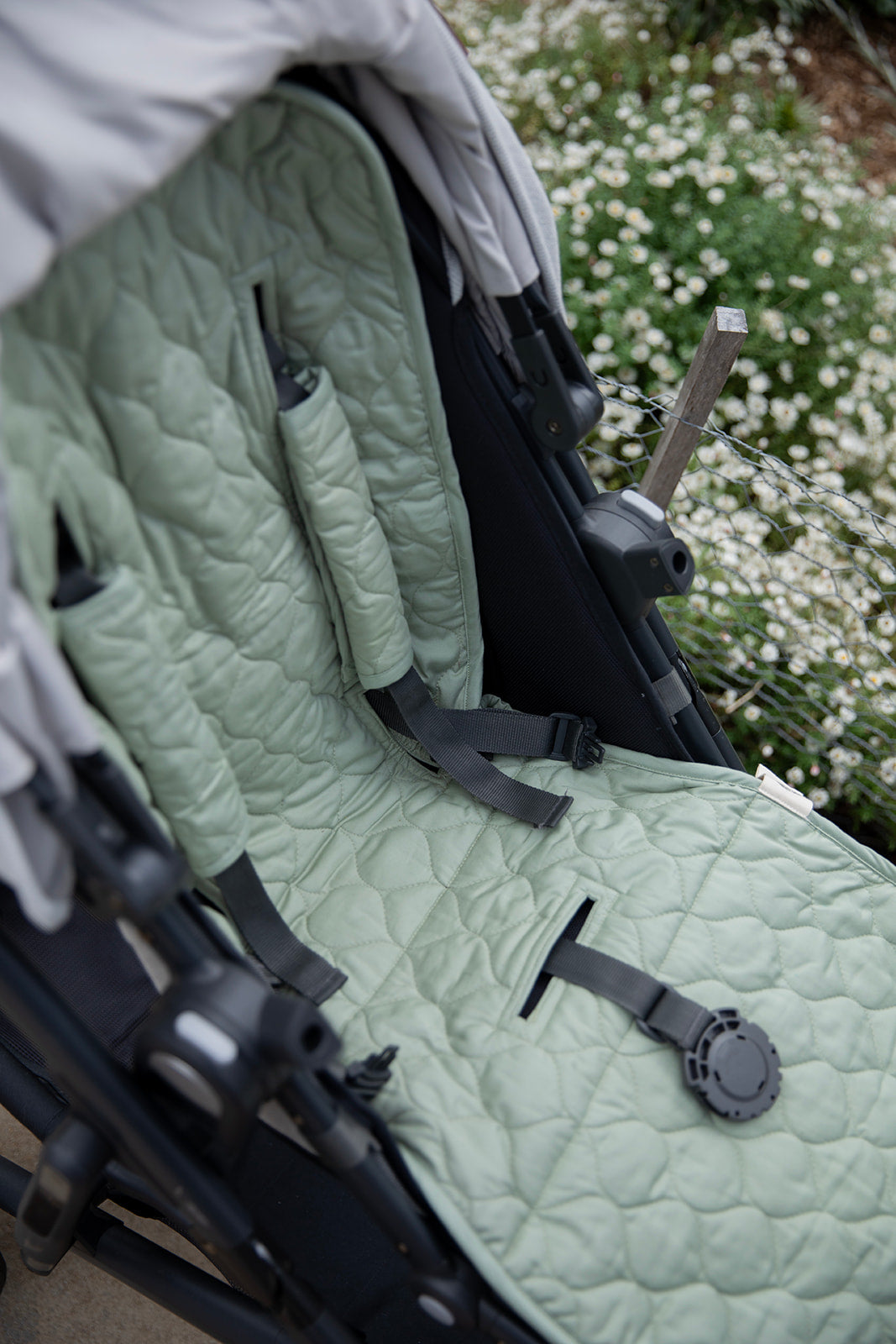 Organic Pram Liner - Sage