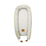 Baby Nest Spare Cover in Sage + Cream Gingham