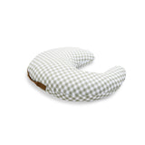 Organic Nursing Pillow in Sage + Cream Gingham