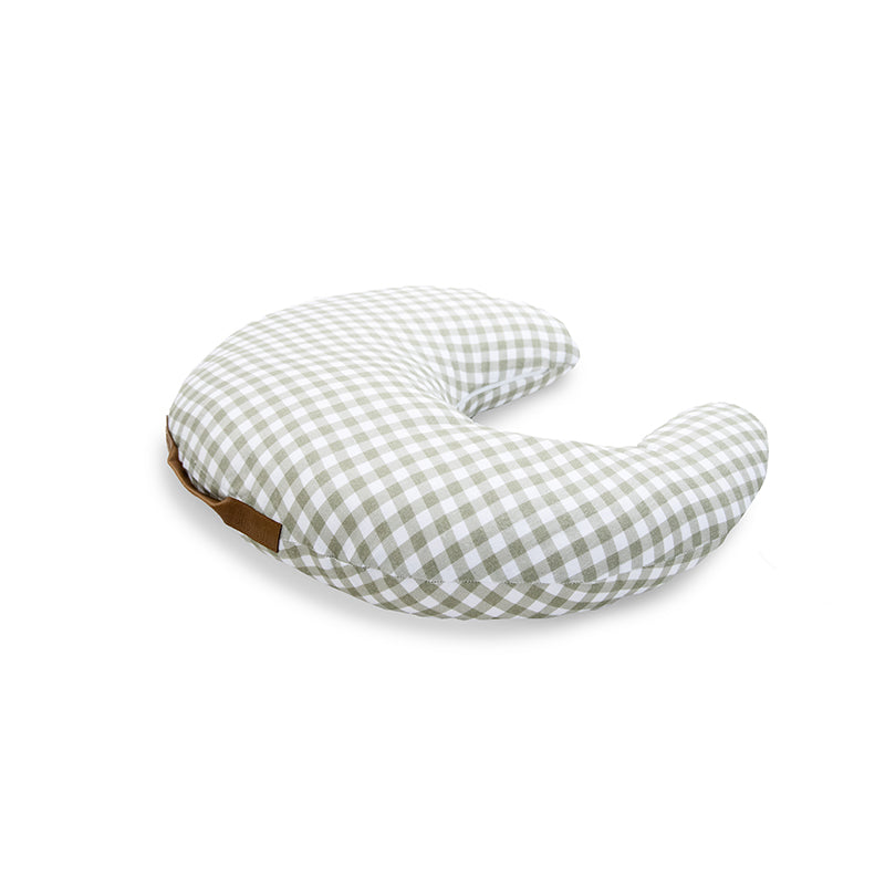 Organic Nursing Pillow Sage + Cream Gingham