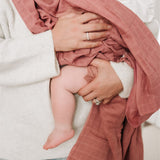 Organic Swaddle in Dusty Rose