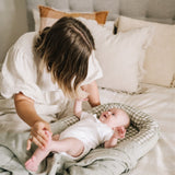 Baby Nest in Sage + Cream Gingham