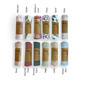 Organic Muslin Wraps - Two Pack
