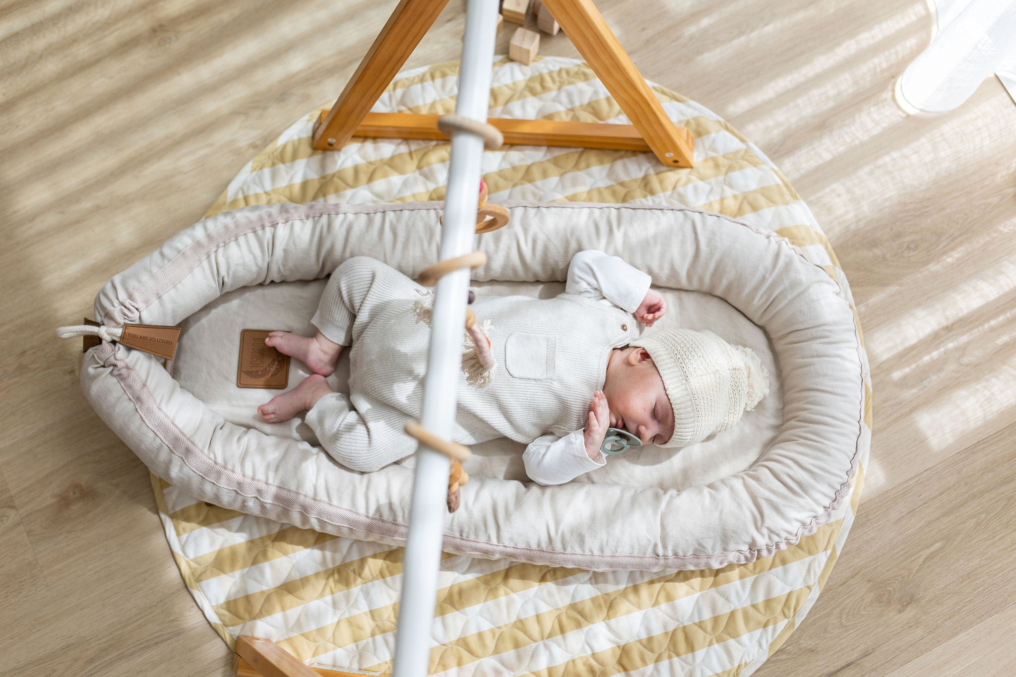 Organic Baby Play Mat in Gingham